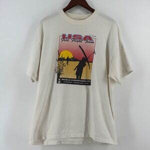 Vintage‎ Hanes Beefy-T 2005 USA Free Flight Team Argentina Graphic T-Shirt XL